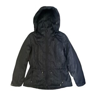 Nils Black Puffer Hooded Jacket Size 4